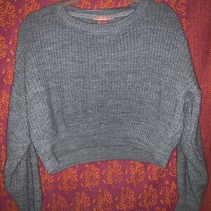 Urban cropped grey sweater